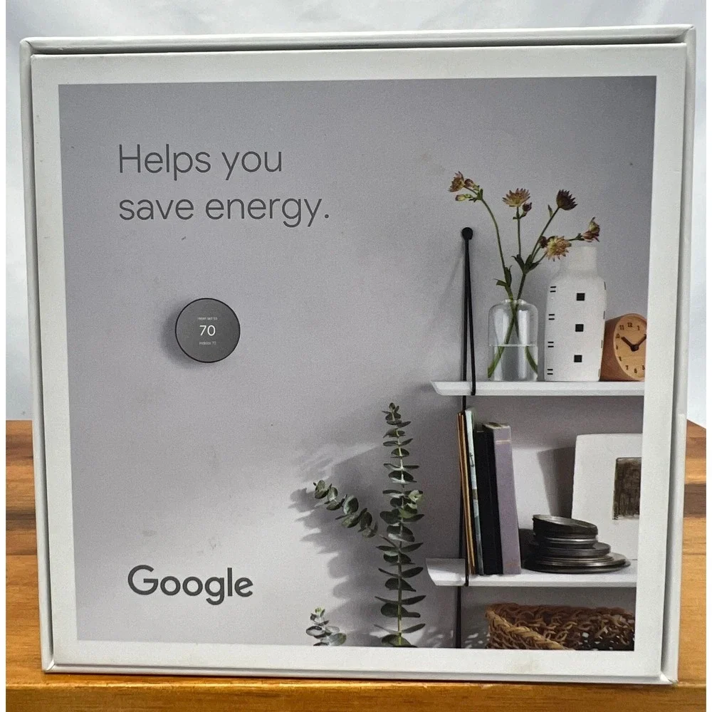 Google Nest Thermostat Smart Programmable G4CVZ Charcoal Gray New Open Box